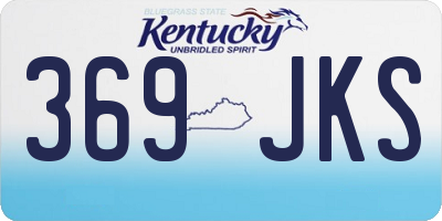 KY license plate 369JKS