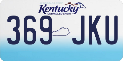 KY license plate 369JKU