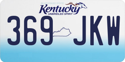 KY license plate 369JKW