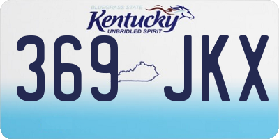 KY license plate 369JKX