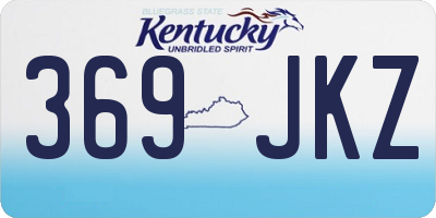 KY license plate 369JKZ