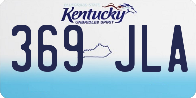 KY license plate 369JLA