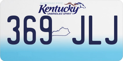 KY license plate 369JLJ