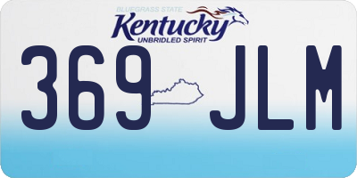 KY license plate 369JLM