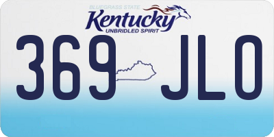 KY license plate 369JLO