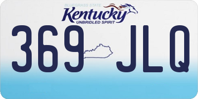 KY license plate 369JLQ