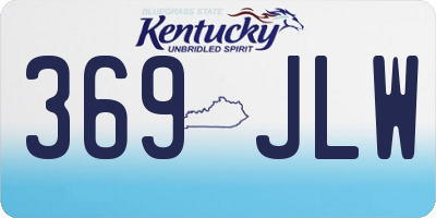 KY license plate 369JLW