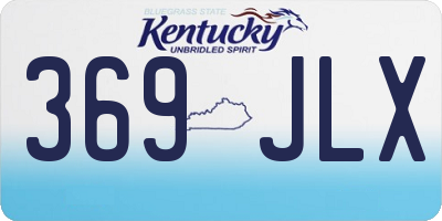 KY license plate 369JLX