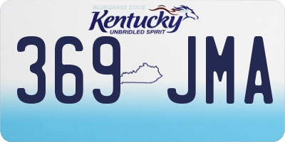 KY license plate 369JMA