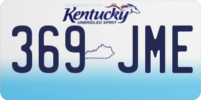 KY license plate 369JME