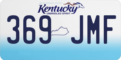 KY license plate 369JMF