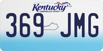 KY license plate 369JMG
