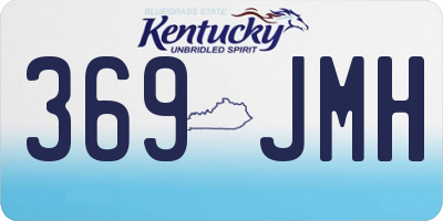 KY license plate 369JMH