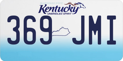 KY license plate 369JMI