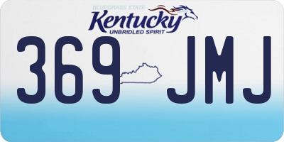 KY license plate 369JMJ