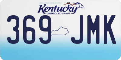 KY license plate 369JMK