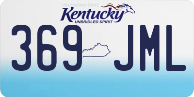 KY license plate 369JML