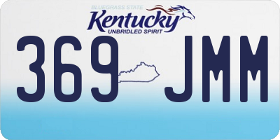 KY license plate 369JMM