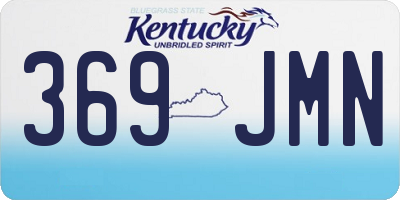 KY license plate 369JMN