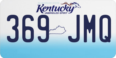 KY license plate 369JMQ