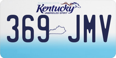 KY license plate 369JMV