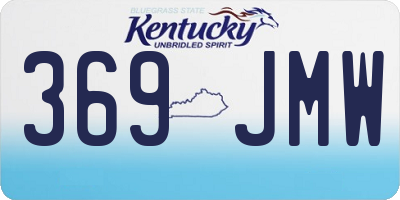 KY license plate 369JMW