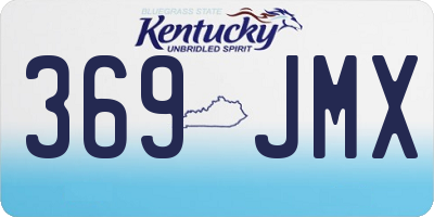 KY license plate 369JMX