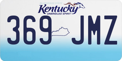 KY license plate 369JMZ