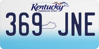 KY license plate 369JNE