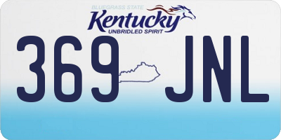 KY license plate 369JNL