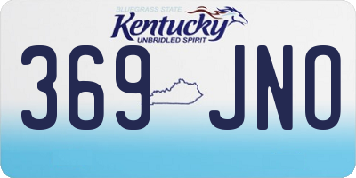 KY license plate 369JNO