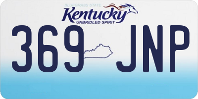KY license plate 369JNP