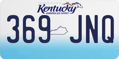 KY license plate 369JNQ