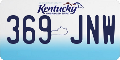 KY license plate 369JNW
