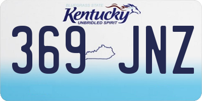 KY license plate 369JNZ