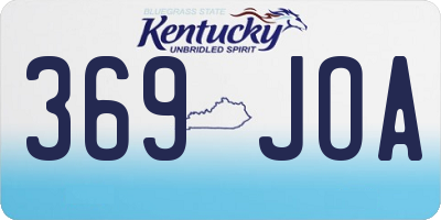 KY license plate 369JOA