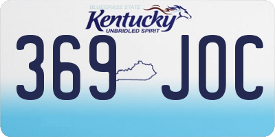 KY license plate 369JOC
