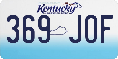 KY license plate 369JOF