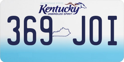 KY license plate 369JOI