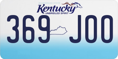 KY license plate 369JOO
