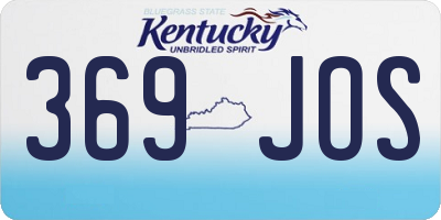 KY license plate 369JOS