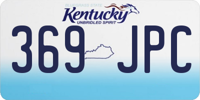 KY license plate 369JPC