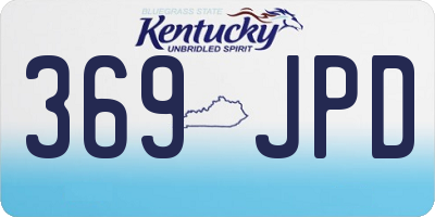 KY license plate 369JPD