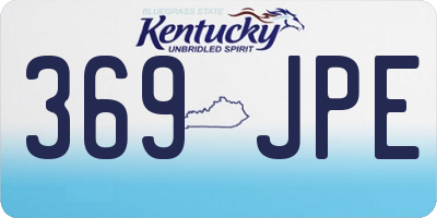KY license plate 369JPE