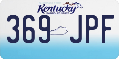 KY license plate 369JPF