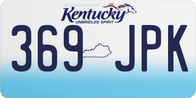 KY license plate 369JPK