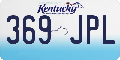 KY license plate 369JPL