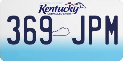 KY license plate 369JPM