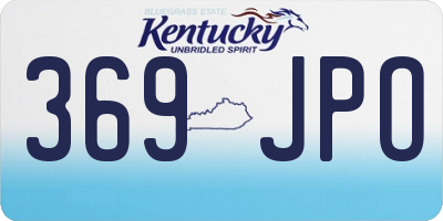 KY license plate 369JPO