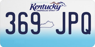 KY license plate 369JPQ